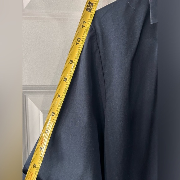 Chico's Hemmed Popover Shirt Dress, Pockets, Navy Blue, Size 2 Large Minimalist - Picture 8 of 9